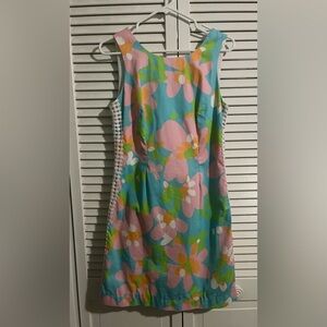 Lilly Pulitzer Delia Shorely Blue Mojo Lace Shift Dress Size 6